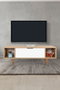 Hanah Home Mesir 3328 Soporte para TV Roble Zafiro y Blanco